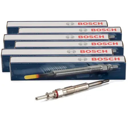 6x BOSCH 0250402002 Gl&uuml;hkerze GLP070 BMW 3er E46 E90-93 5er E60 E61 X3 E83 X5 E53 M47 M57
