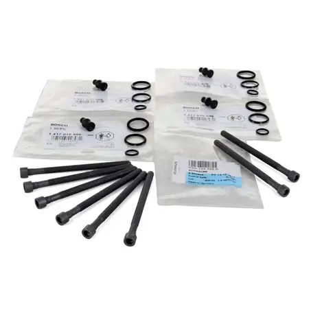 4x BOSCH 1417010996 Dichtungssatz Einspritzd&uuml;se + ORIGINAL Schrauben f&uuml;r VAG TDI