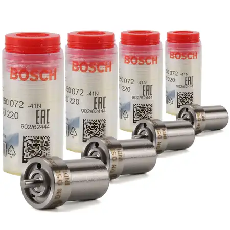 4x BOSCH 0434250072 Einspritzd&uuml;se Zapfend&uuml;se MERCEDES BENZ W115 W123 200D