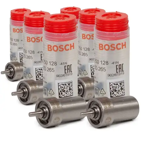 6x BOSCH 0434250128 Einspritzd&uuml;se Zapfend&uuml;se MERCEDES BENZ DIESEL 0010174912
