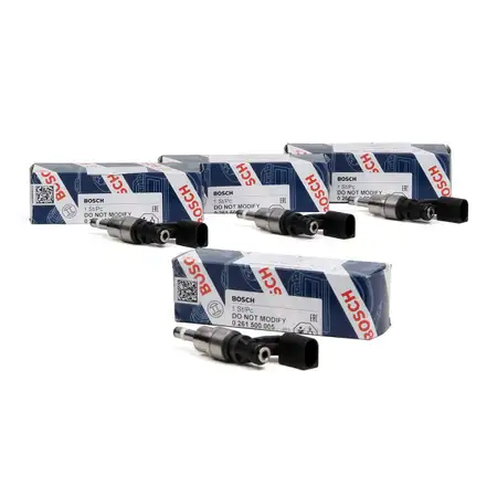 4x BOSCH Einspritzventil Einspritzd&uuml;se f&uuml;r AUDI A2 VW BORA GOLF 4 LUPO POLO FSI