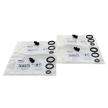 4x BOSCH Dichtungssatz Einspritzd&uuml;se Einspritzpumpe 1417010996 VW AUDI SKODA TDI