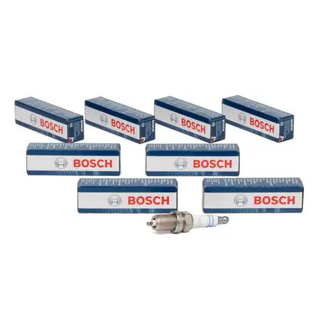 8x BOSCH Z&uuml;ndkerze Set NICKEL FR7DC+ 7955 +8 0242235666