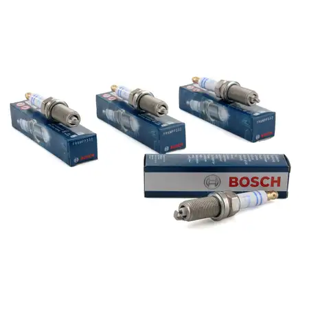 4x BOSCH Z&uuml;ndkerze Set Doppelplatin FR6MPP332 0242240619 OE-Nr. 0041594503