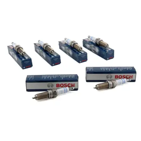 6x BOSCH Z&uuml;ndkerze Set Doppelplatin YR7MPP33 0242135509 Mercedes W203 W204 W211