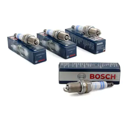 4x BOSCH Z&uuml;ndkerze Set Super Plus FR7KPP33U+ 0242236544 Mercedes W203 W202 C208