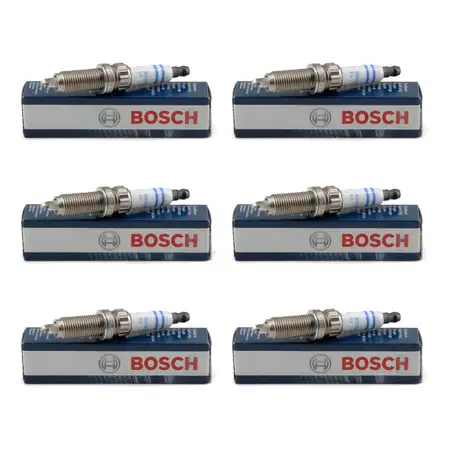6x BOSCH Z&uuml;ndkerze Set Doppelplatin ZR5TPP33 0242145515 f&uuml;r BMW 12120037582