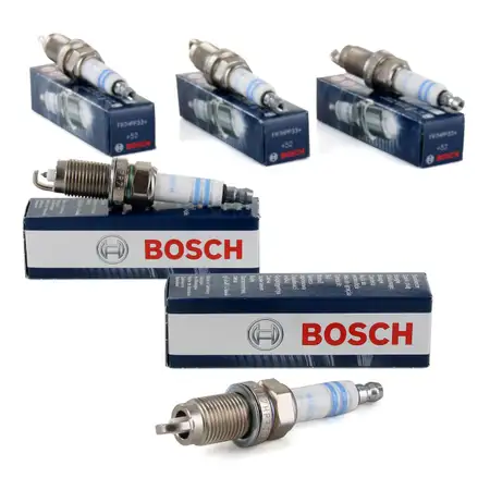 5x BOSCH Z&uuml;ndkerze Super Plus FR7HPP33+ 0242236566 f&uuml;r AUDI FORD SEAT SKODA VW