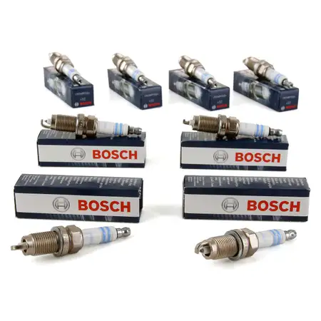 8x BOSCH Z&uuml;ndkerze Super Plus FR7HPP33+ 0242236566 f&uuml;r AUDI FORD SEAT SKODA VW