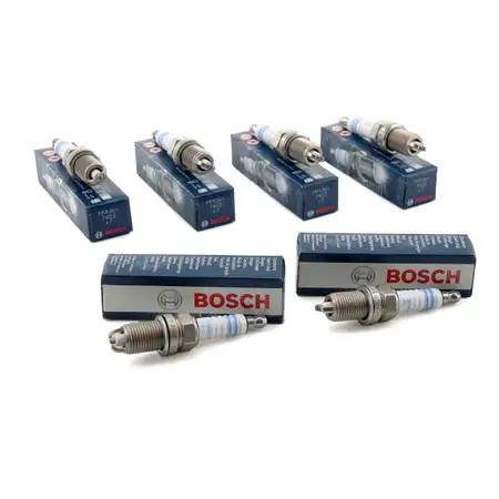 6x BOSCH Z&uuml;ndkerze Set Super Plus FR7LDC+ 0242235668 VAG 101000051AA