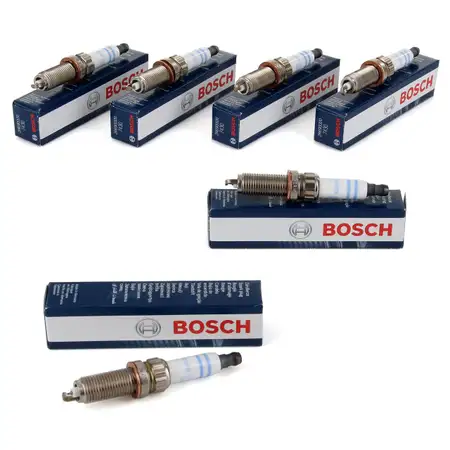 6x BOSCH Z&uuml;ndkerze ZR6SII3320 DOPPEL IRIDIUM MERCEDES W204 W211 W212 W166 uvm.