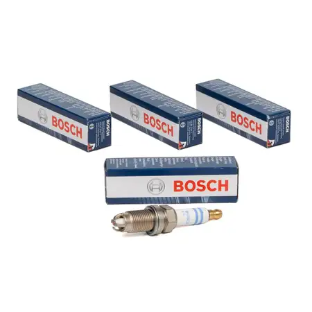 4x BOSCH Z&uuml;ndkerze NICKEL 0242240590 FGR6HQE0 f&uuml;r AUDI VW SKODA 1.4 FSI 1.6 FSI