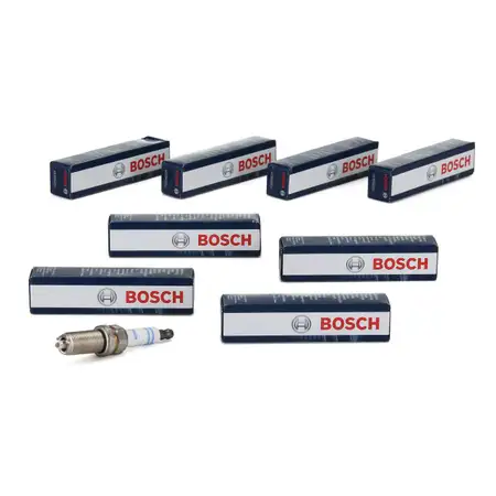 8x BOSCH Z&uuml;ndkerze FGR5NQE04 f&uuml;r PORSCHE 911 BOXSTER CAYENNE CAYMAN PANAMERA