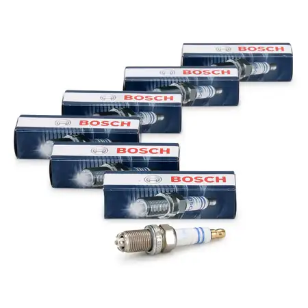 6x BOSCH 0242240587 FGR6KQE Z&uuml;ndkerze PORSCHE 911 (996) Carrera BOXSTER 2.7 + S