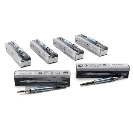 6x BERU Gl&uuml;hkerze Set GN024 0100226362 BMW E46 318-330d E39 520-530d E38 730d