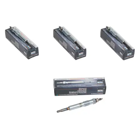 4x BERU Gl&uuml;hkerze Set GN993 0100226384 Ford C-Max Courier Fiesta Focus Galaxy