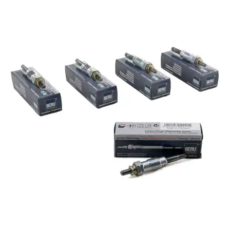 6x BERU Gl&uuml;hkerze Set GN858 0100226234 Mercedes 100 631 190 W201 W202 W124 W460