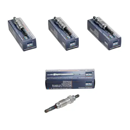 4x BERU Gl&uuml;hkerze Set GN858 0100226234 Mercedes 100 631 190 W201 W202 W124 W460