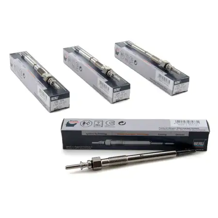 4x BERU Gl&uuml;hkerze Set GN104 0100226497 Opel Astra G H J Corsa C Meriva Zafira B