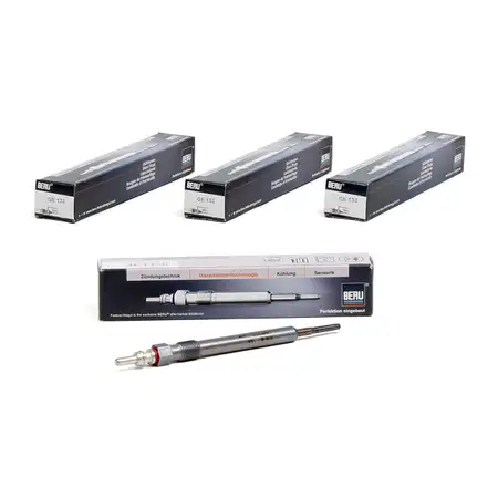 4x BERU Gl&uuml;hkerze Set GE133 0100266040 Audi Seat Skoda VW TDI-Motoren ab 2004