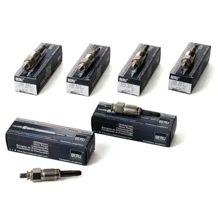 6x BERU Gl&uuml;hkerze Set GN857 0100226173 f&uuml;r Audi Seat Skoda VW N10213001