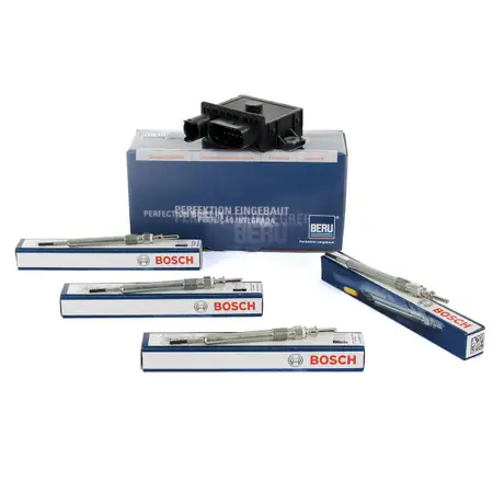 BERU Steuerger&auml;t Gl&uuml;hzeit GSE105 + 4x BOSCH Gl&uuml;hkerze 0250603006 BMW 4-Zylinder