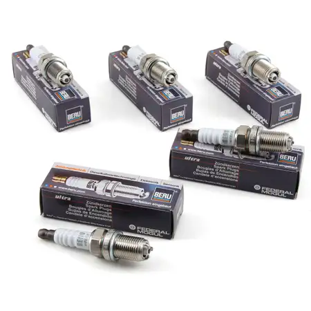 5x BERU Z&uuml;ndkerze Set Ultra Z204 0002340117 14FGR-8CTU Renault Laguna I Volvo
