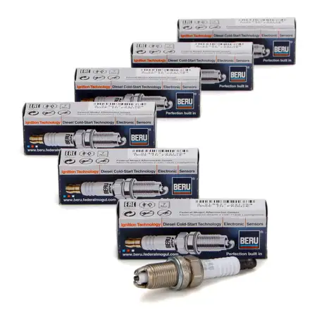 6x BERU Z14 0001335732 Z&uuml;ndkerze OPEL OMEGA A 3.0 24V PORSCHE BOXSTER (986) 2.5
