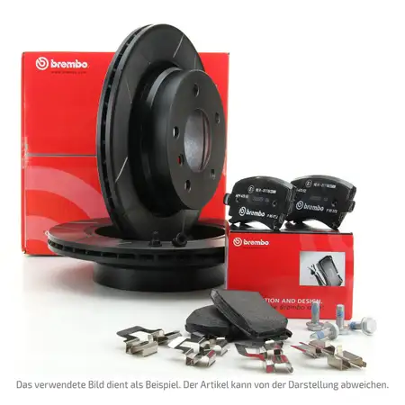 Brembo MAX LINE Bremsscheiben + Bel&auml;ge f&uuml;r BMW 3er E46 316-323i 318d 320d hinten