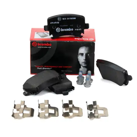 BREMBO Bremsbel&auml;ge Bremsbelagsatz hinten P85073 f&uuml;r VW AUDI SEAT SKODA 23914