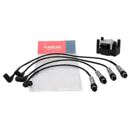BREMI Z&uuml;ndkabelsatz 939C200 + BBT Z&uuml;ndspule IC03104 f&uuml;r SEAT VW 1.0 1.4 50-60 PS