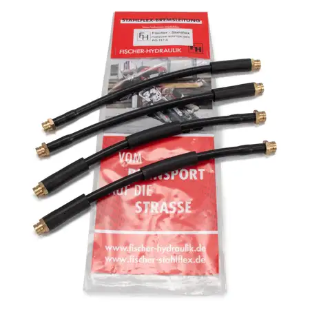 Fischer Stahlflex PO 117-4 Bremsschlauch Satz PORSCHE Macan (95B) S / GTS / Turbo