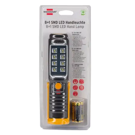 BRENNENSTUHL 8+1 SMD LED Handleuchte Handlampe Arbeitslampe Werkstattlampe