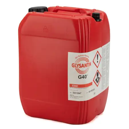 BASF GLYSANTIN Frostschutz K&uuml;hlerfrostschutz Konzentrat G40 ROT - 20L 20 Liter