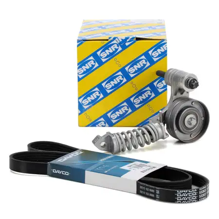 CONTI Keilrippenriemen 5PK1355 + SNR Riemenspanner OPEL AGILA A ASTRA G CORSA B