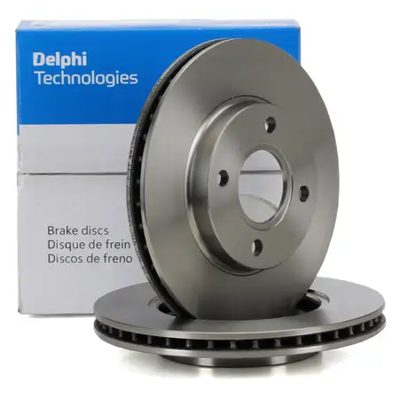 DELPHI Bremsscheiben f&uuml;r FORD COURIER FIESTA 4 5 FOCUS I FUSION KA PUMA vorne