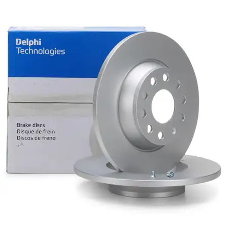 DELPHI Bremsscheiben f&uuml;r AUDI A3 Q3 SEAT SKODA VW GOLF 5 6 PASSAT TIGUAN hinten
