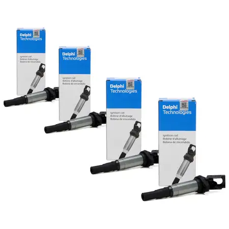 4x DELPHI Z&uuml;ndspule GN10572-12B1 BMW 1er F20 F21 114-118i / 3er F30 F31 316/320i