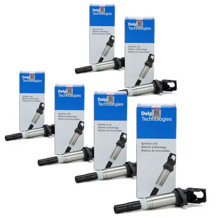 6x DELPHI Z&uuml;ndspule GN10571-12B1 f&uuml;r BMW &amp; MINI 4 &amp; 6 Zylinder BENZINER
