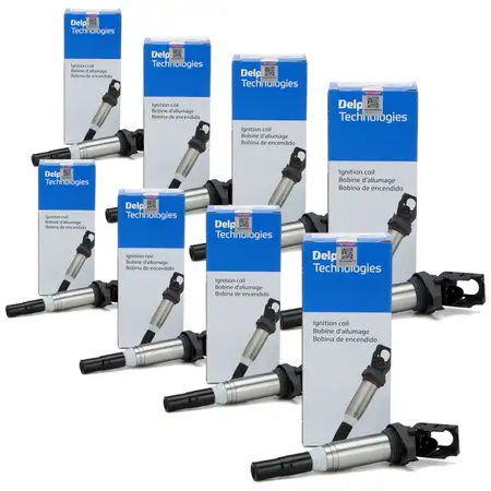 8x DELPHI GN10571-12B1 Z&uuml;ndspule BMW E60 E61 540i E63 E64 650i E65-67 740i 750i