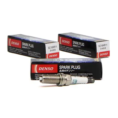 3x DENSO Z&uuml;ndkerze IRIDIUM 3499 SC16HR11 CITROEN C1 PEUGEOT 108 1.0 VTi TOYOTA