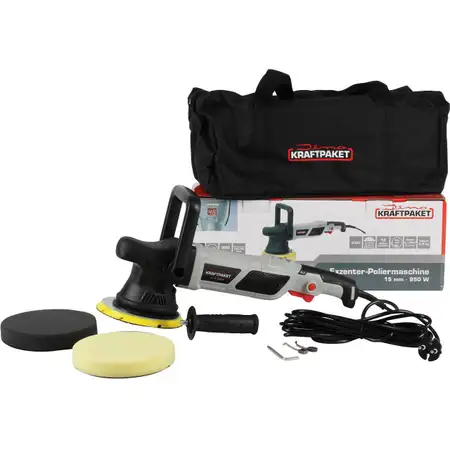 Dino KRAFTPAKET 640229 Exzenter Poliermaschine 950W 15mm Hub Auto Set