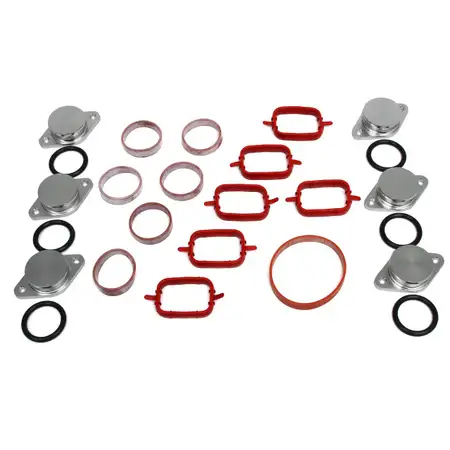 6x Drallklappen Ansaugbr&uuml;cken O-Ring ALU &Oslash; 32 mm Dichtungen f&uuml;r BMW DIESEL M57