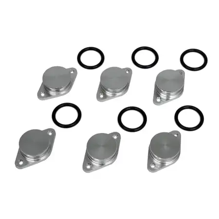 6x Drallklappen Ansaugbr&uuml;cken mit O-Ring ALU &Oslash; 32 mm f&uuml;r BMW 3er 5er 7er M57 N57