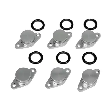 6x Drallklappen Ansaugbr&uuml;cken mit O-Ring ALU &Oslash; 22 mm f&uuml;r BMW 3er 5er 7er M57 N57