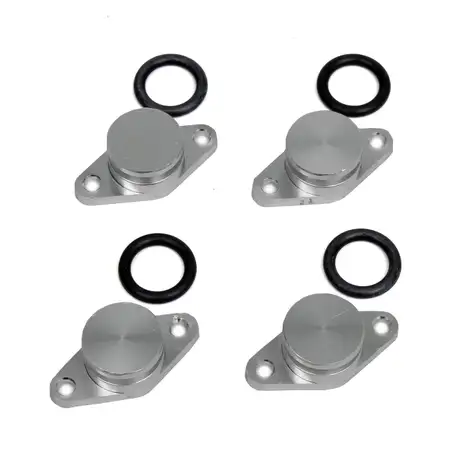4x Drallklappen Ansaugbr&uuml;cken mit O-Ring ALU BMW E87 E46 E90 E91 E39 E60 E61 X3
