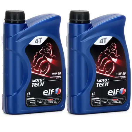 ELF Motor&ouml;l &Ouml;L 4T 4-TAKT MOTO 4 TECH 10W-50 10W50 JASO MA2 - 2L 2 Liter