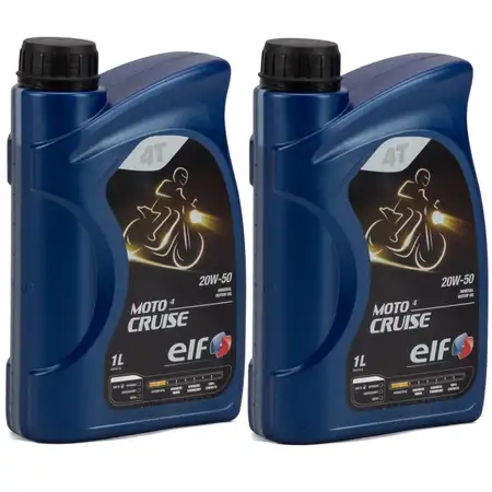 ELF Motor&ouml;l &Ouml;L 4T 4-TAKT MOTO CRUISE 20W-50 20W50 API SH JASO MA2 - 2L 2Liter
