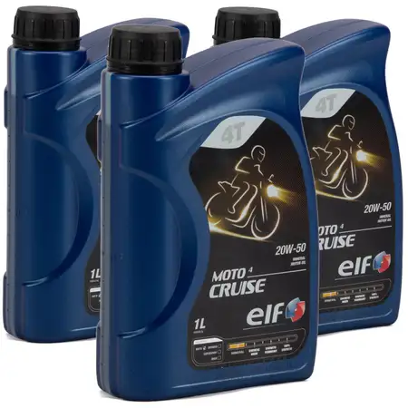 ELF Motor&ouml;l &Ouml;L 4T 4-TAKT MOTO CRUISE 20W-50 20W50 API SH JASO MA2 - 3L 3Liter