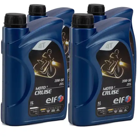 ELF Motor&ouml;l &Ouml;L 4T 4-TAKT MOTO CRUISE 20W-50 20W50 API SH JASO MA2 - 4L 4Liter